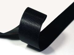 Атласная лента двухсторонняя премиум 6 мм черная - купить